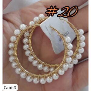 Aretes redondos perla