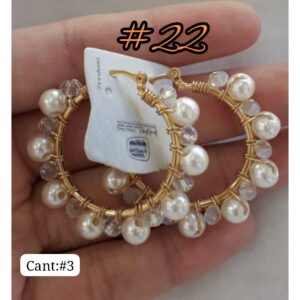 Aretes redondos perlados