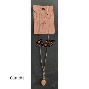 Aretes y collar hoja