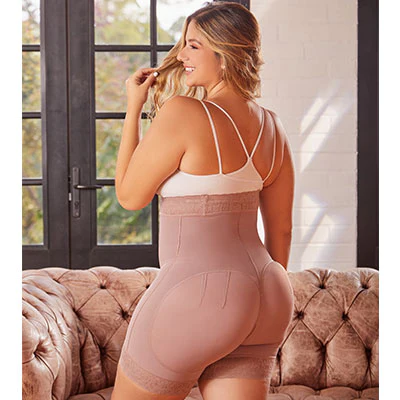 SHORT FAJA RELOJ DE ARENA COLOMBIANA CON LEVANTAMIENTO DE GLÚTEO Y 3 LÍNEAS DE BROCHES 011 - Image 2